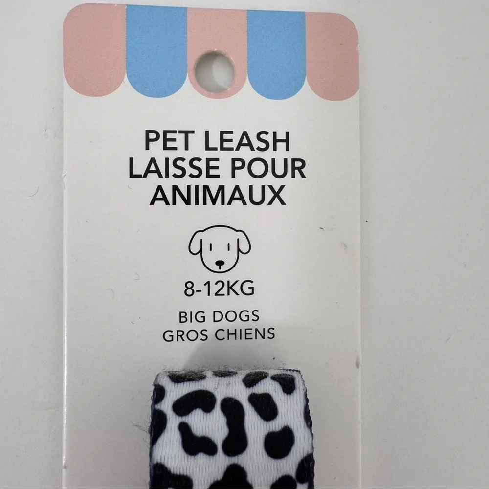 MINISO Pets Leopard Print Dog Leash Large 59” NWT Swivel Clip